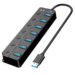 USB3.0 Hub Splitter 7Ports High Speed 5Gbps USB Data Expander with Separate ON OFF Switch for PC Computer