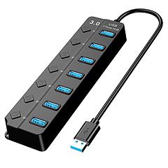 USB3.0 Hub Splitter 7Ports High Speed 5Gbps USB Data Expander with Separate ON OFF Switch for PC Computer