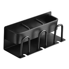 3 Slots Multifunctional Wall Mount Toothbrush Holder Rack Organizer Shelf No Drilling
