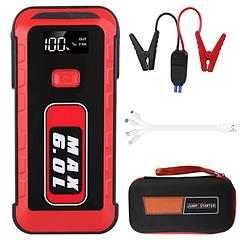 Car Jump Starter Booster 2500A Peak 25800mAh Battery Charger Power Bank with 4 Modes LED Flashlight for Up to 6.0L Gas or 3.0L Diesel Engine Car