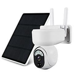 Solar WIFI Security Camera IP66 Waterproof USB Battery Powered 2.4G WiFi Wireless 1080P Surveillance Camera with Flood Light Night Vision Human Detect