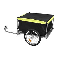 Foldable Bicycle Cargo Wagon Trailer Two-Wheel Bike Cargo Trailer with 15.8In Wheel Removable Cover 176LBS Weight Capacity