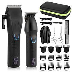 Cordless Clipper Trimmer Set for Men Electric Barber Clipper Hair Cutting Combo Set Beard T Outliner Shaver Trimmers Haircut Grooming Kit