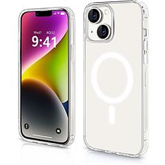 Magnetic Clear Phone Case Shockproof Transparent Phone Cover with Strong Magnet Absorption MagSafe Fit for iPhone 14/14Plus/14Pro/14Pro Max/13/13Pro/1