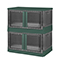 2Pcs 72L Foldable Storage Bins with Lid Collapsible Stackable Closet Organizer Containers with Front Door Lock 4Pcs Wheels