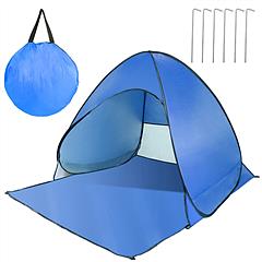 Pop Up Beach Tent Sun Shade Shelter Anti-UV Automatic Waterproof Tent Canopy for 2/3 Man w/ Net Window Storage Bag for Outdoor Beach Camping Fishing P