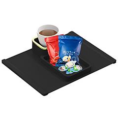 Couch Arm Cup Holder Tray Anti-spill Anti-slip Silicone Armrest Remote Snack Organizer for Coffee Cups Beer Bottles Cans