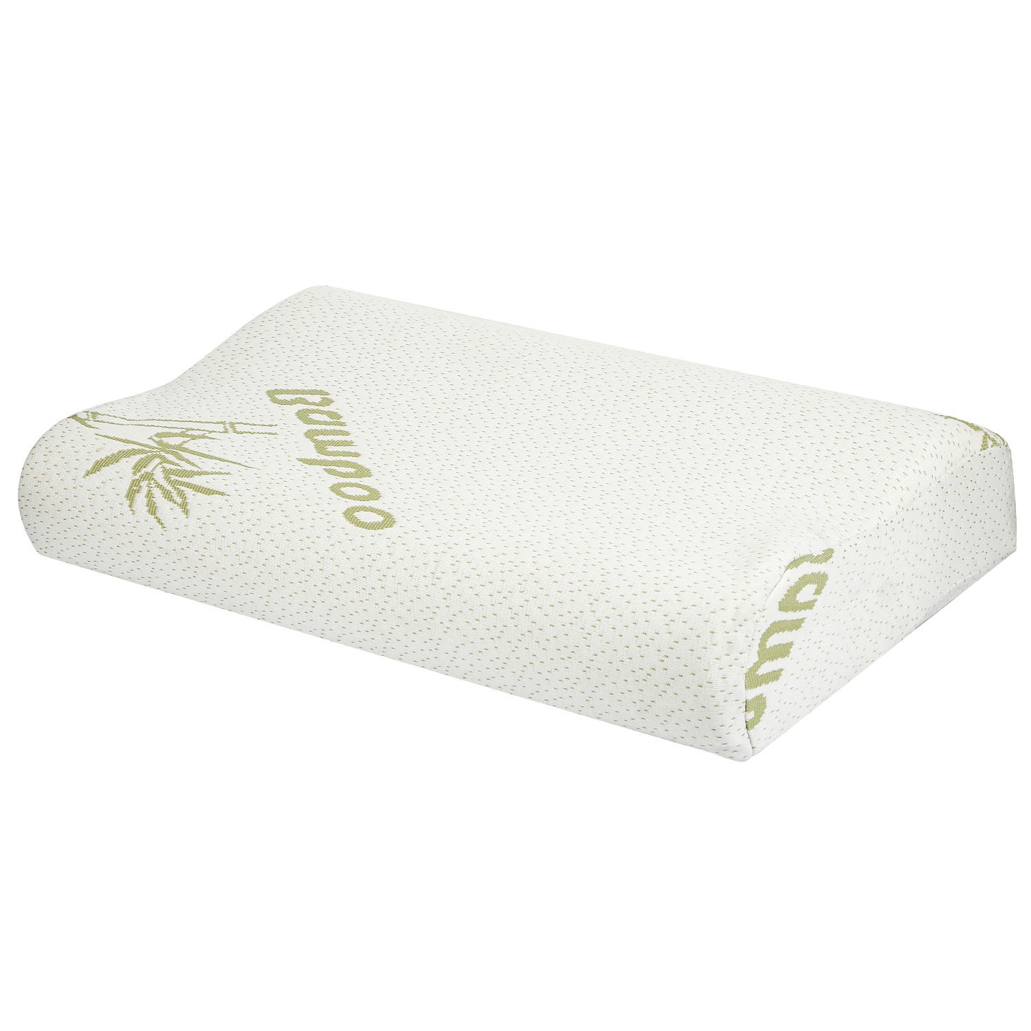 Bamboo Memory Foam Sleep Pillow Contoured Cervical Orthopedic Pillow