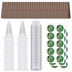120Pcs Seed Pod Kit Hydroponic Garden Growing Containers Grow Anything Kit with 30Pcs Baskets 30Pcs Lids 30Pcs Sponged 30Pcs Stickers