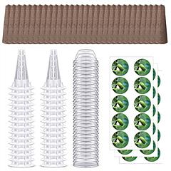 120Pcs Seed Pod Kit Hydroponic Garden Growing Containers Grow Anything Kit with 30Pcs Baskets 30Pcs Lids 30Pcs Sponged 30Pcs Stickers