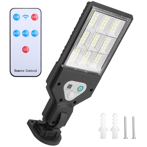 Solar Wall Light Outdoor 72 LED Beads PIR Motion Sensor Remote Control ...