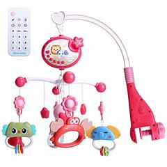 Baby Musical Crib Bed Bell Rotating Mobile Star Projection Nursery Light Baby Rattle Toy with Music Box Remote Control