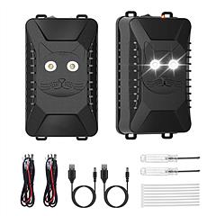 2 Packs Under Hood Ultrasonic Rodent Repellent Mouse Wildcat Control Portable Rodent Chaser with 3 Power Supplies for Car Home Garage