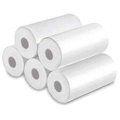 5 Rolls Regular Printer Paper Plate Mini Thermal Printing Paper White Mini Printer Photo Paper Fit for Wireless Thermal Mini Printer 57x25mm