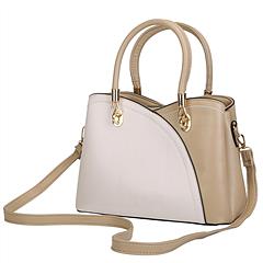 Women Handbags Chic Tote Bags for Ladies Medium-sized Leather Satchel Crossbody Bag with Stylish Stitching Detachable Strap