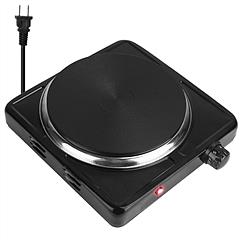 1500W Electric Single Burner Portable Heating Hot Plate Stove Countertop RV Hotplate with Non Slip Rubber Feet 5 Temperature Adjustments