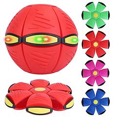 4 Pack Flying Saucer Ball Electric Colorful Flying Toy UFO Ball with LED Lights for Pet Children Outdoor Toy