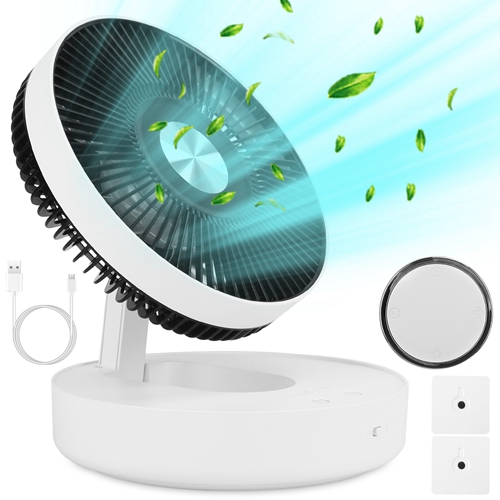 Foldable Rechargeable LED Desk Fan Wall Mounted Fan with