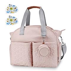 Breast Pump Bag Diaper Tote Bag with Detachable Shoulder Strap Side Pocket Free Baby Bibs Compatible with Spectra S1 S2 Medela