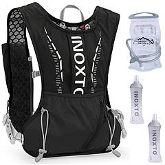Sport Hydration Vest Running Backpack with 15oz 50oz Water Bladder Adjustable Strap Storage Bag for Trail Running Marathon Race Hiking