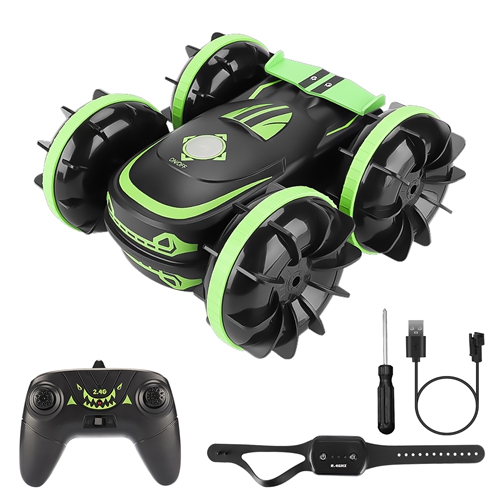 2 In 1Amphibious RC Car Toy 2.4GHz 4WD Doublesided 360° Rotating