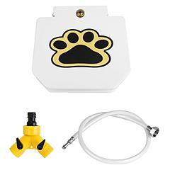 Dog Water Fountain Outdoor Dog Pet Water Dispenser Step-on Activated Sprinkler w/ Interactive Paw Pedal Valve for Drinking Fresh Water