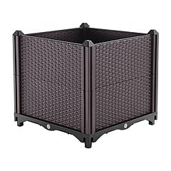 Raised Garden Bed Plant Growth Box with Self-watering System for Garden Patio Balcony Elevated Planter Box for Flowers Vegetables Herbs