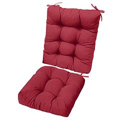 Rocking Chair Cushion 2 Pieces Back Seat Sets with Non-Slip Ties Polyester Fiber Filling 
Comfortable for Indoor Home Office Car