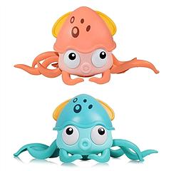 Rechargeable Baby Crawling Octopus Toy with Music LED Lighting Children Electric Moving Walking Kid Toy Obstacle Avoidance Function Suit for Kids Over