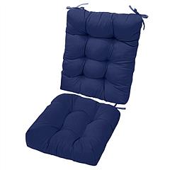 Rocking Chair Cushion 2 Pieces Back Seat Sets with Non-Slip Ties Polyester Fiber Filling 
Comfortable for Indoor Home Office Car