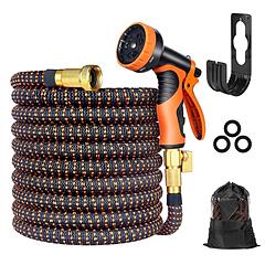 50FT/75FT/100FT Garden Hose Garden Watering Kit with Spray Nozzle Carry Bag Expandable Water Hose for Gardening Pet Bathing Ground Cleaning Car Wahing