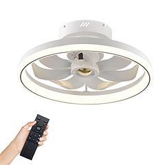 19.7in Ceiling Fan with 60W Light Round Pendant Fan Lamp LED Ceiling Fan with 6-Fan Speed 3000-6500W Light Color Adjustment Remote Control Timer APP C