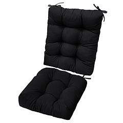 Rocking Chair Cushion 2 Pieces Back Seat Sets with Non-Slip Ties Polyester Fiber Filling 
Comfortable for Indoor Home Office Car