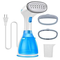 1500W Portable Handheld Clothes Steamer with 2 Brush Electric Travel Steamer for Garments Clothing Wrinkles Remover Dry Ironing Protection 30S Heat Up