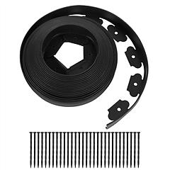 No-dig Landscape Edging Kit 32.8FT Plastic Garden Border with 30 Stakes 2In Tall Border Edging for Garden Lawn Yard Flower Beds