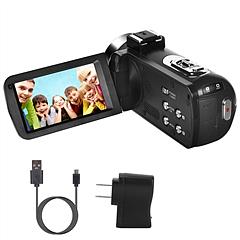 2.7K Camcorder 48MP 18X Zoom Digital Video Camera Rechargeable Vlogging Camera with 3in 270° Rotating IPS Screen Fill Light Remote Control Battery