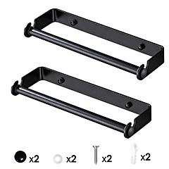 2 Pack Wall Mounted Paper Towel Holder Under Cabinet Paper Towel Rack for Bathroom Kitchen Pantry Sink Balcony Aluminum Toilet Paper Holder