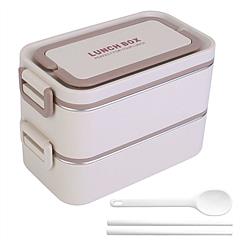 Bento Lunch Box 3 Stackable Food Container Leakproof Dishwasher Microwave Oven Safe Bento Box with Chopsticks Spoon for Adult Kids Work Picnic