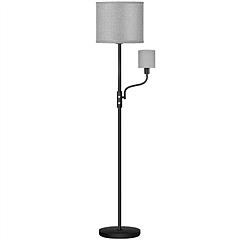 67.32In Mother Daughter Floor Lamp with Linen Shade 3200K Brightness 360° Adjustable Reading Light Modern Decoration Standing Lamp for Living Room Bed