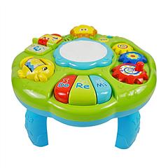 Toddler Musical Learning Table Educational Baby Toys Musical Activity Table Learning Center for 6+ Months Boys Girls Gift
