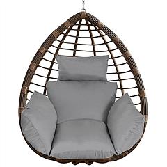 Egg Chair Cushion Hanging Basket Seat Cushion Thicken Soft Egg Swing Chair Pad Hanging Egg Chair Cushion with Headrest