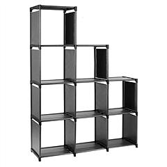 Cube Storage Organizer 9 Cubes Closet Shelves Cabinet Bookcase Non-Woven Fabric Cube Shelf for Living Room Bedroom Office