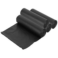 4 Rolls Black Garbage Bags 5.3 Gallons Unscented Disposable Trash Bags Portable Leak Resistant Trash Can Liners for Bathroom Office Kitchen Bedroom Ca