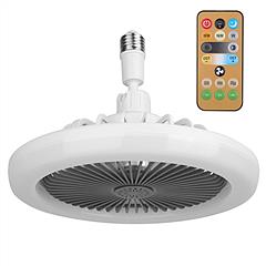 Ceiling Fan With Lights Remote Control 9.44in E27 Socket Fanlight with Dimmable Dimming Light Color Brightness 3 Fan Speed Timer Function