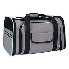 Expandable Pet Carrier Airline Approved Cat Dog Carrier Cat Collapsible Soft Carrier Bag with Removable Fleece Pad Pockets Breathable Mesh Adjustable 