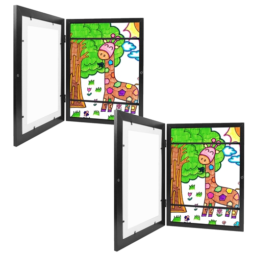 11.69x16.53in Kids Art Frame Front Opening Wooden Frame Artwork Display