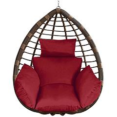 Egg Chair Cushion Hanging Basket Seat Cushion Thicken Soft Egg Swing Chair Pad Hanging Egg Chair Cushion with Headrest