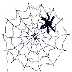 3.28FT Spider Web Light with Hairy Spider 70LED Battery Powered Remote Control 8 Lighting Modes Glowing Outdoor Indoor Wall Halloween Decoration