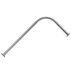 Curved Shower Curtain Rod Stainless Steel Rod L Shaped Stretchable Rod Bathroom Tub Closet Corner Rack Silver