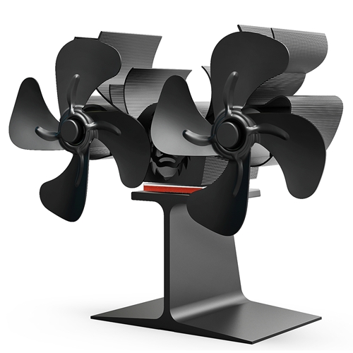 Heat Powered Wood Stove Fan Dual Motor Thermal Fan Wood Burning Heat
